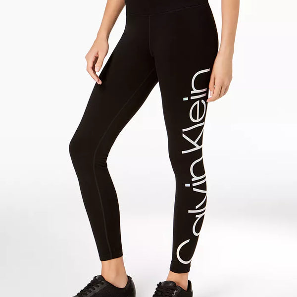 Calvin Klein Performance Jumbo-Logo High-Rise Leggings size L
