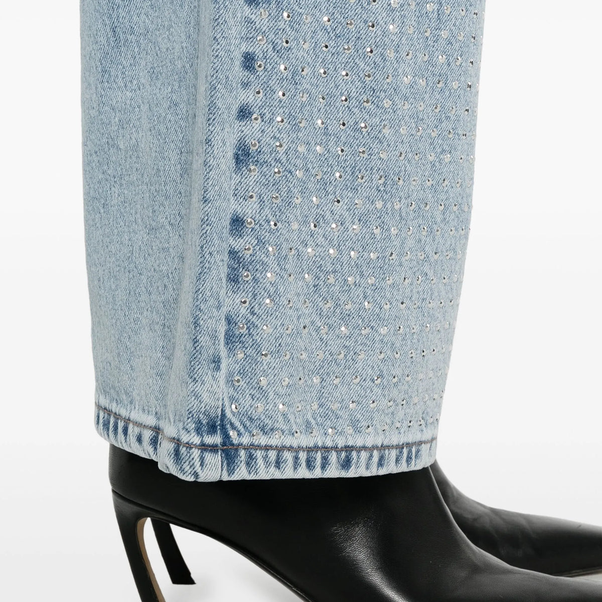 DKNY Shimmery straight-leg cropped jeans size 40
