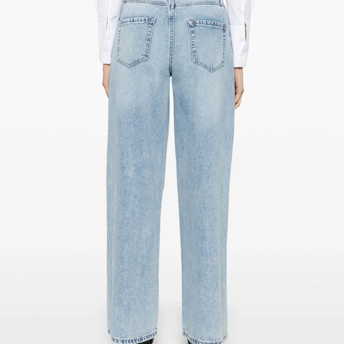 DKNY Shimmery straight-leg cropped jeans size 40