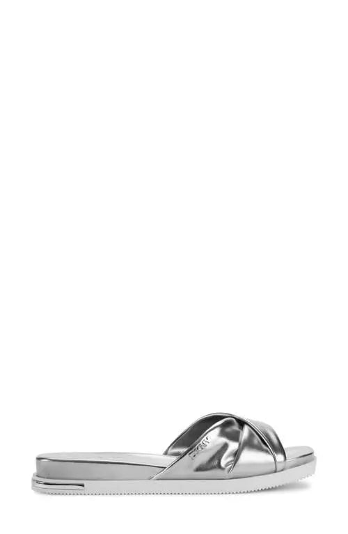 DKNY  Jezebel Slide Sandal - Silver size 6.5M