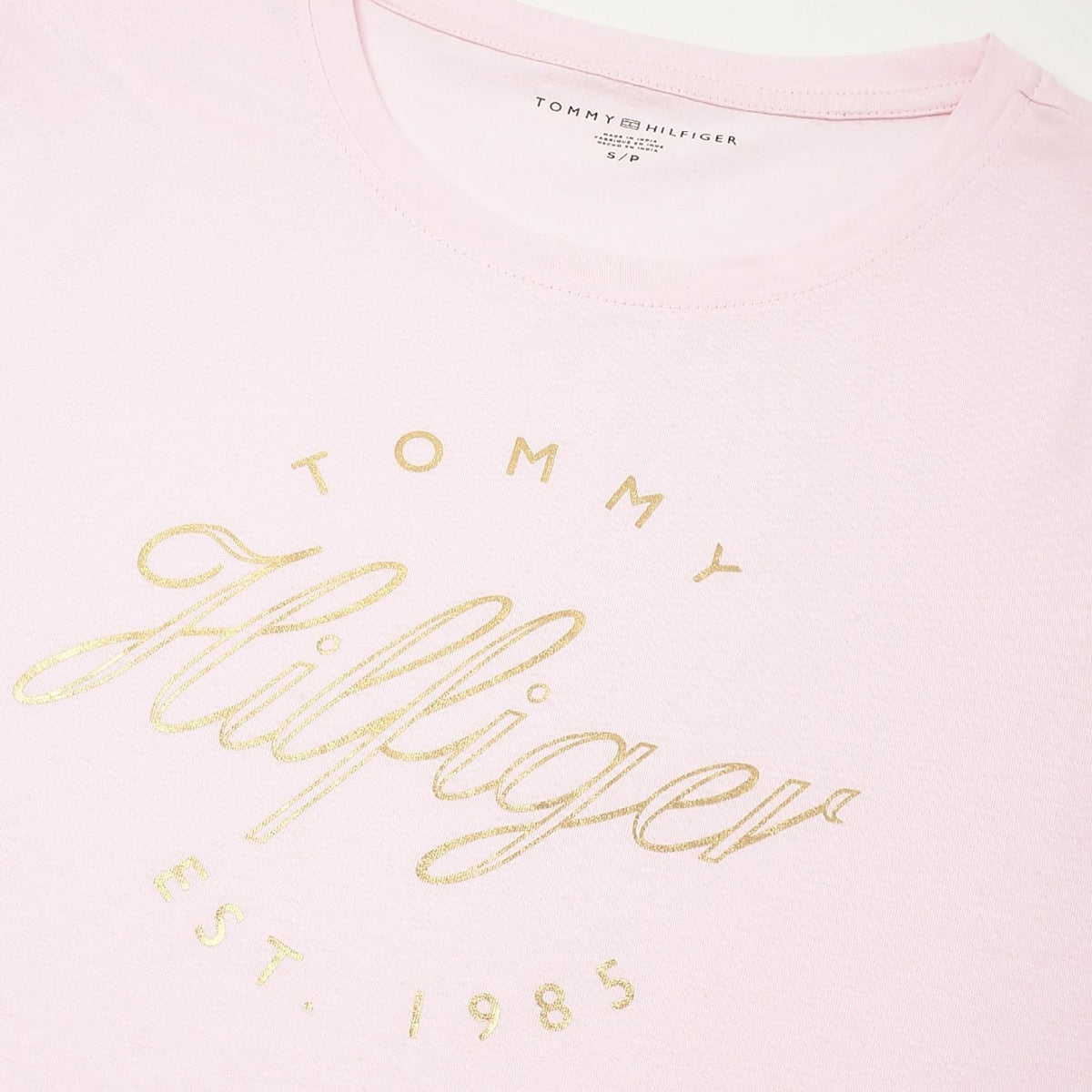TOMMY HILFIGER Printed Regular Fit T-Shirt baby pink size M