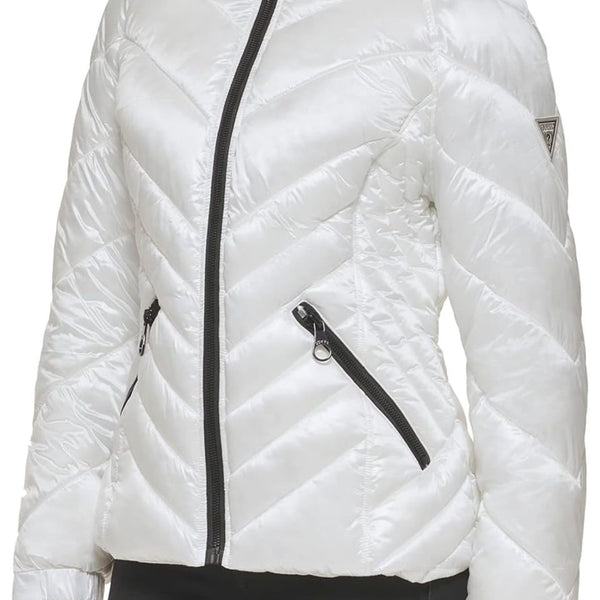 Guess Women's Puff Sleeve Quilted large
