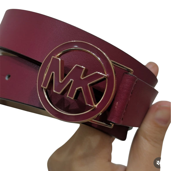 Michael kors burgundy belt