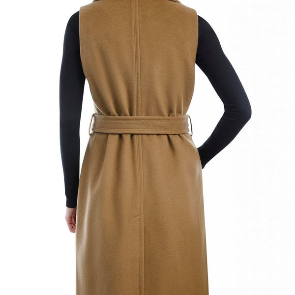 Sleeveless Wool Blend Wrap Coat Michael Kors