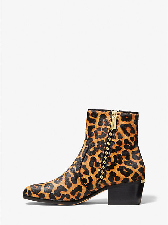 Michael Kors Sawyer Boot of Veal Hair with Leopard Print 7m