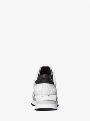 Michael Kors Maddy Two-Tone Logo Trainer white sneakers