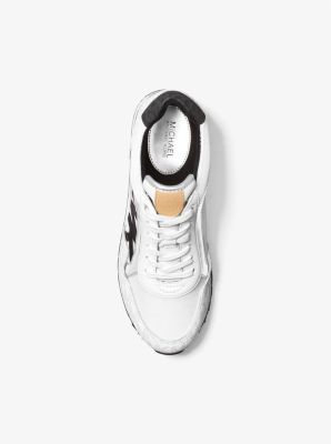 Michael Kors Maddy Two-Tone Logo Trainer white sneakers