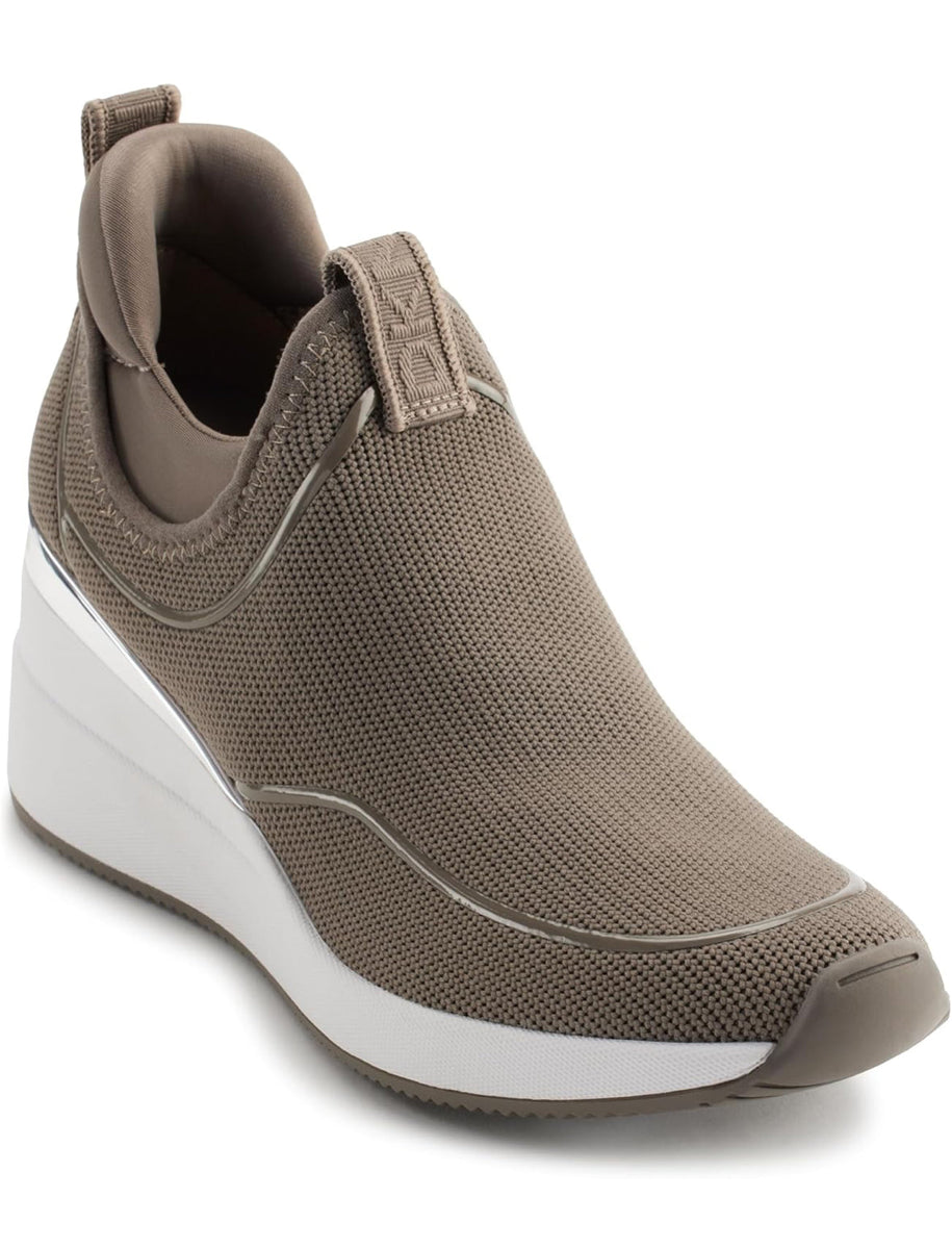 DKNY Pecola Slip-On Wedge Sneaker in Brown size 8m