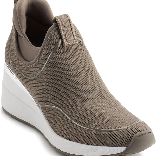 DKNY Pecola Slip-On Wedge Sneaker in Brown size 8m