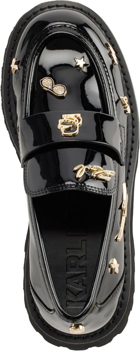 Karl Lagerfeld Paris Women's Gaston Loafer, Black, size 9