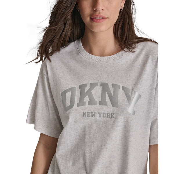 DKNY Sport Women Varsity Satin Logo T-Shirt size large