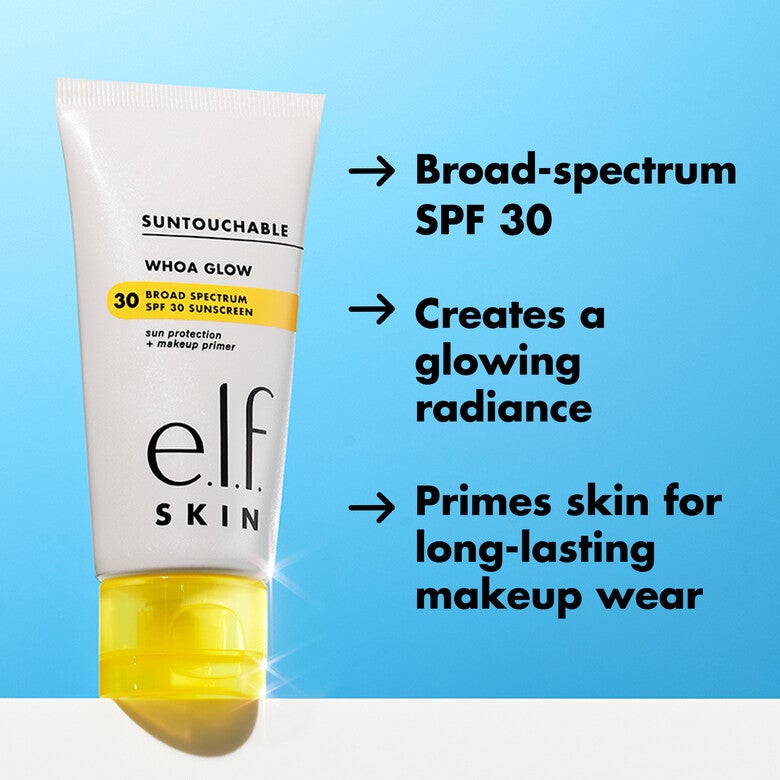 Elf Suntouchable Whoa Glow SPF 30 Glowy face sunscreen & makeup primer hybrid