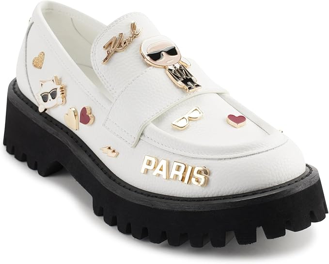Karl Lagerfeld Paris Women's Avah Studs-Dress F Loafer size 9
