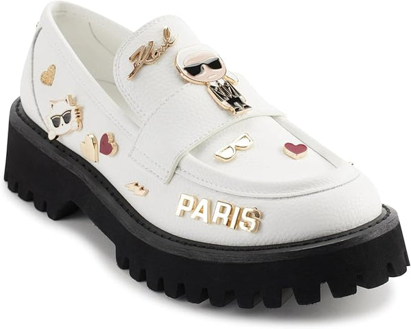 Karl Lagerfeld Paris Women's Avah Studs-Dress F Loafer size 9