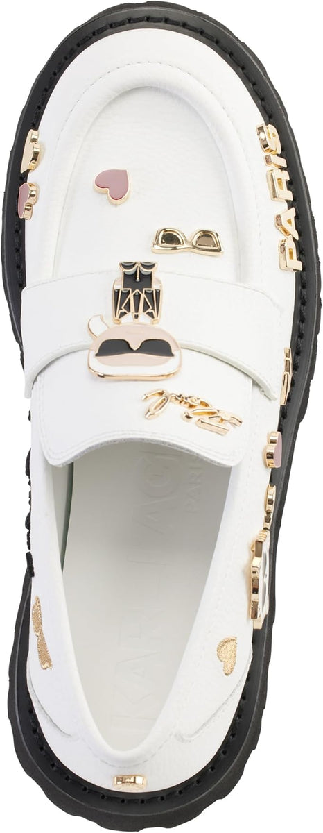Karl Lagerfeld Paris Women's Avah Studs-Dress F Loafer size 9
