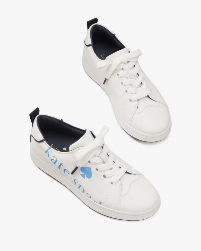 KATE SPADE Nikki Sneaker - Optic White/Tide Pool. Size 39.5