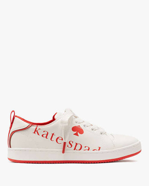 Kate spade Optic White/Pink Peppercorn Nikki sneaker size 9