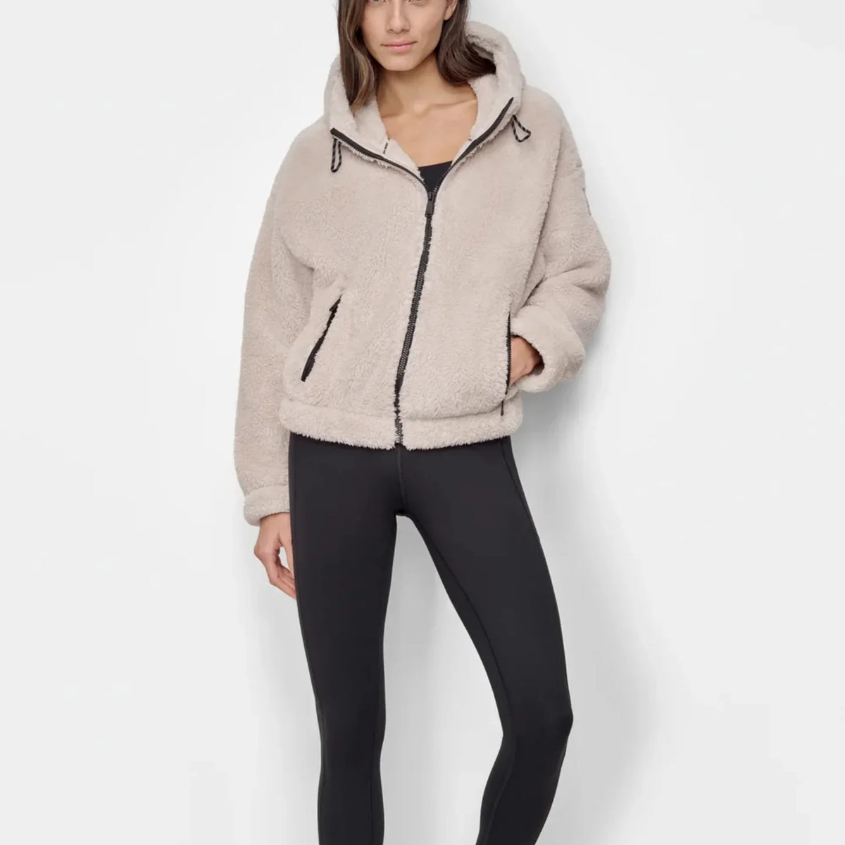 sherpa full zip jacket DKNY size M