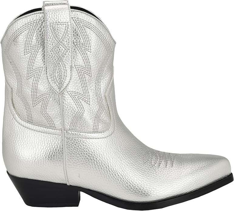 Guess Ginette Metallic Cowboy Booties