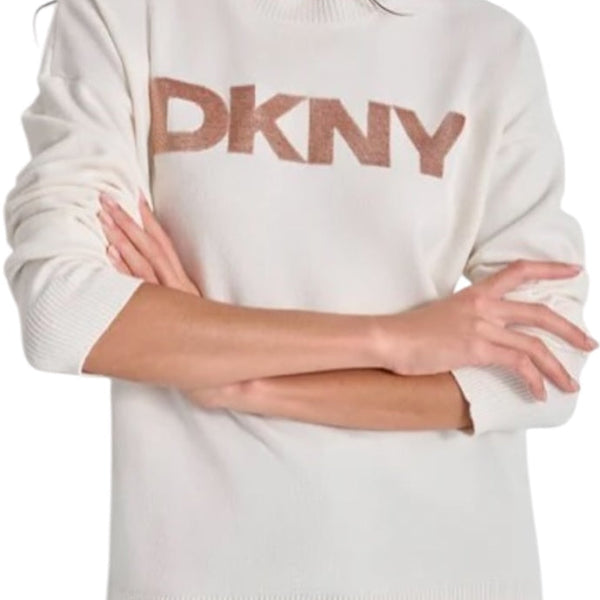 DKNY SEQUIN LOGO SWEATSHIRT M
