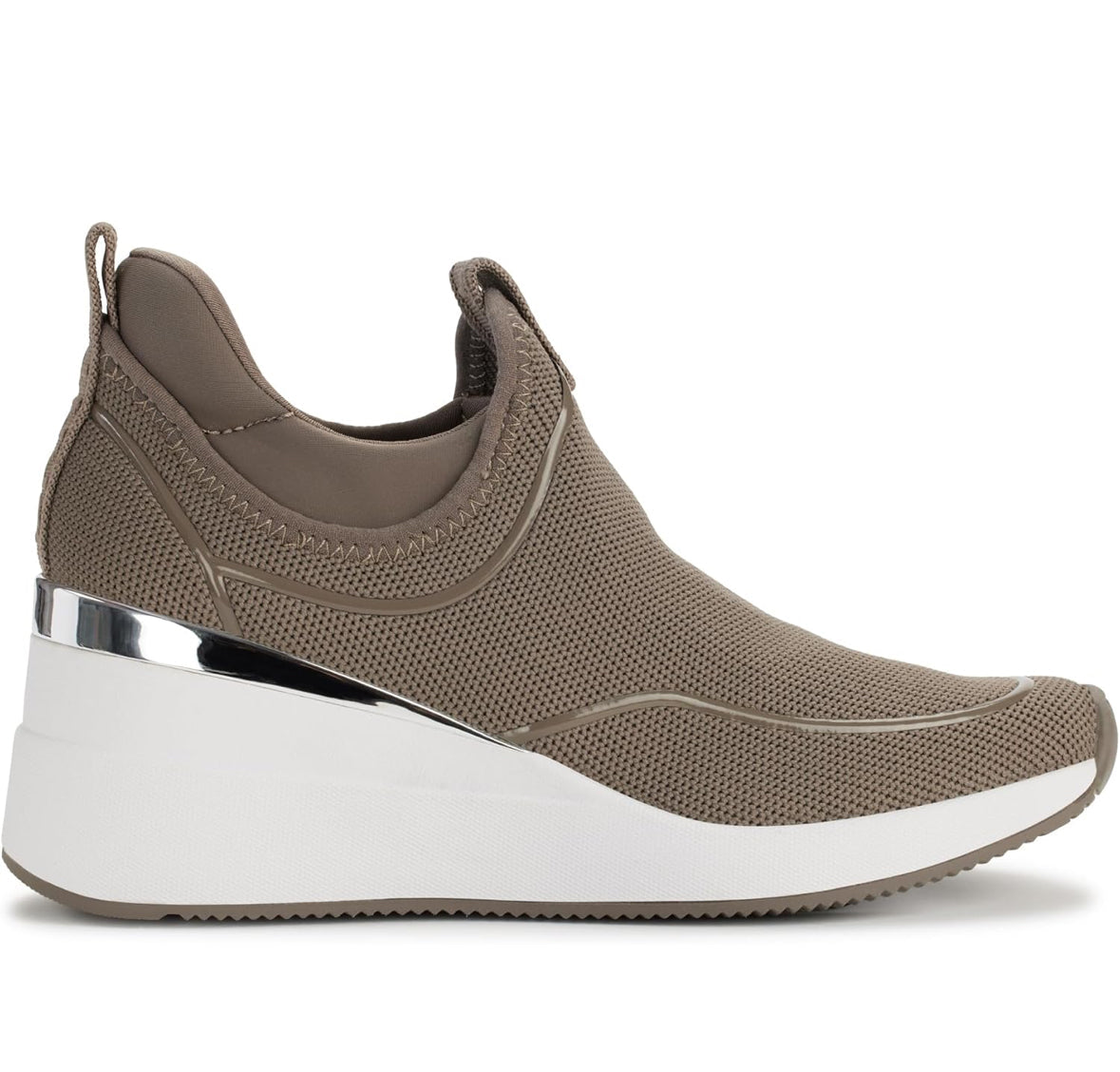 DKNY Pecola Slip-On Wedge Sneaker in Brown size 8m