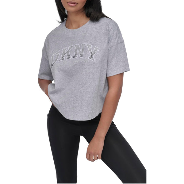 DKNY Women's Soft Rhinestone Ombre Varsity T-shirt size M