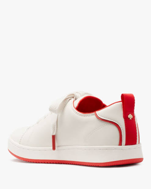 Kate spade Optic White/Pink Peppercorn Nikki sneaker size 9