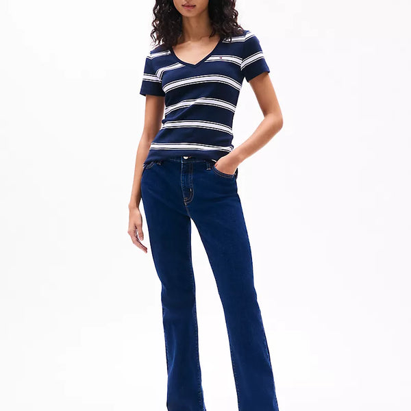Tommy Hilfiger V-Neck Stripe Favorite T-Shirt size L