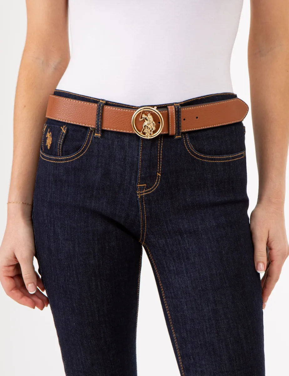 U.S. POLO ASSN. LADIES MEDALLION LOGO BELT