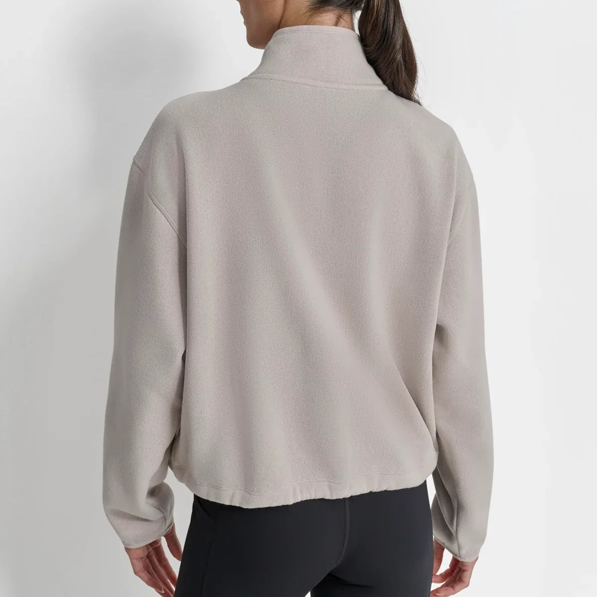 DKNY HALF ZIP FLEECE PULLOVER LARGE