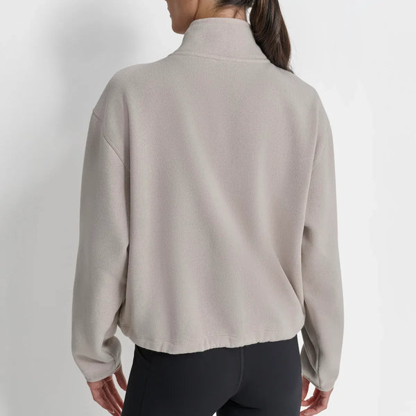 DKNY HALF ZIP FLEECE PULLOVER LARGE