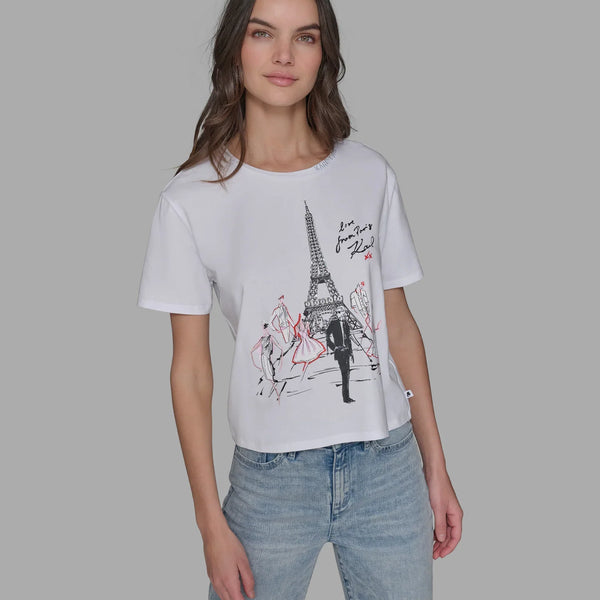 KARL LAGERFELD PARIS SKETCH LOGO TEE