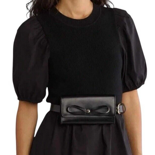 Kate Spade Adjustable Belt Bag Black Leather