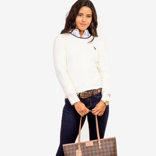 LADIES 38MM RIVET BELT - U.S. Polo Assn.