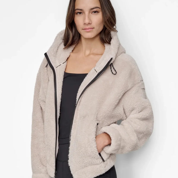 sherpa full zip jacket DKNY size M