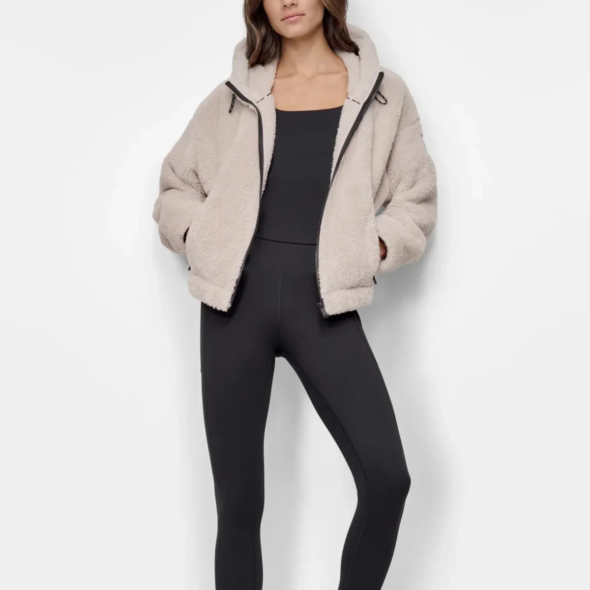 sherpa full zip jacket DKNY size M