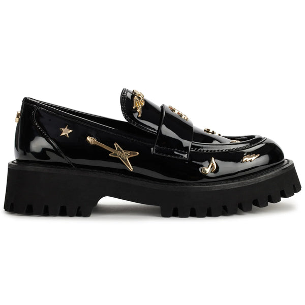 Karl Lagerfeld Paris Women's Gaston Loafer, Black, size 9