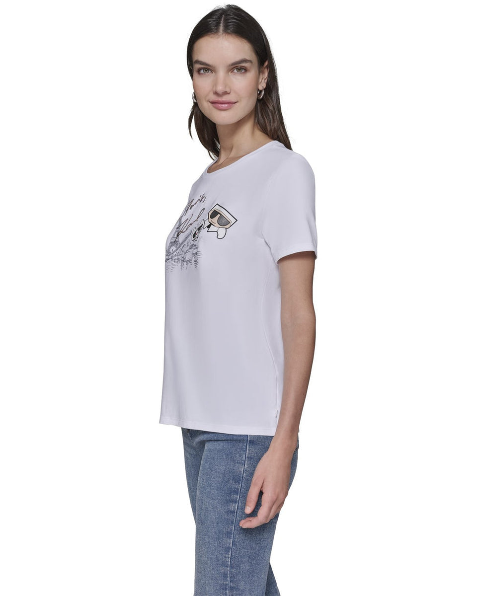 KARL LAGERFELD DUO IN PARIS TEE SIZE M