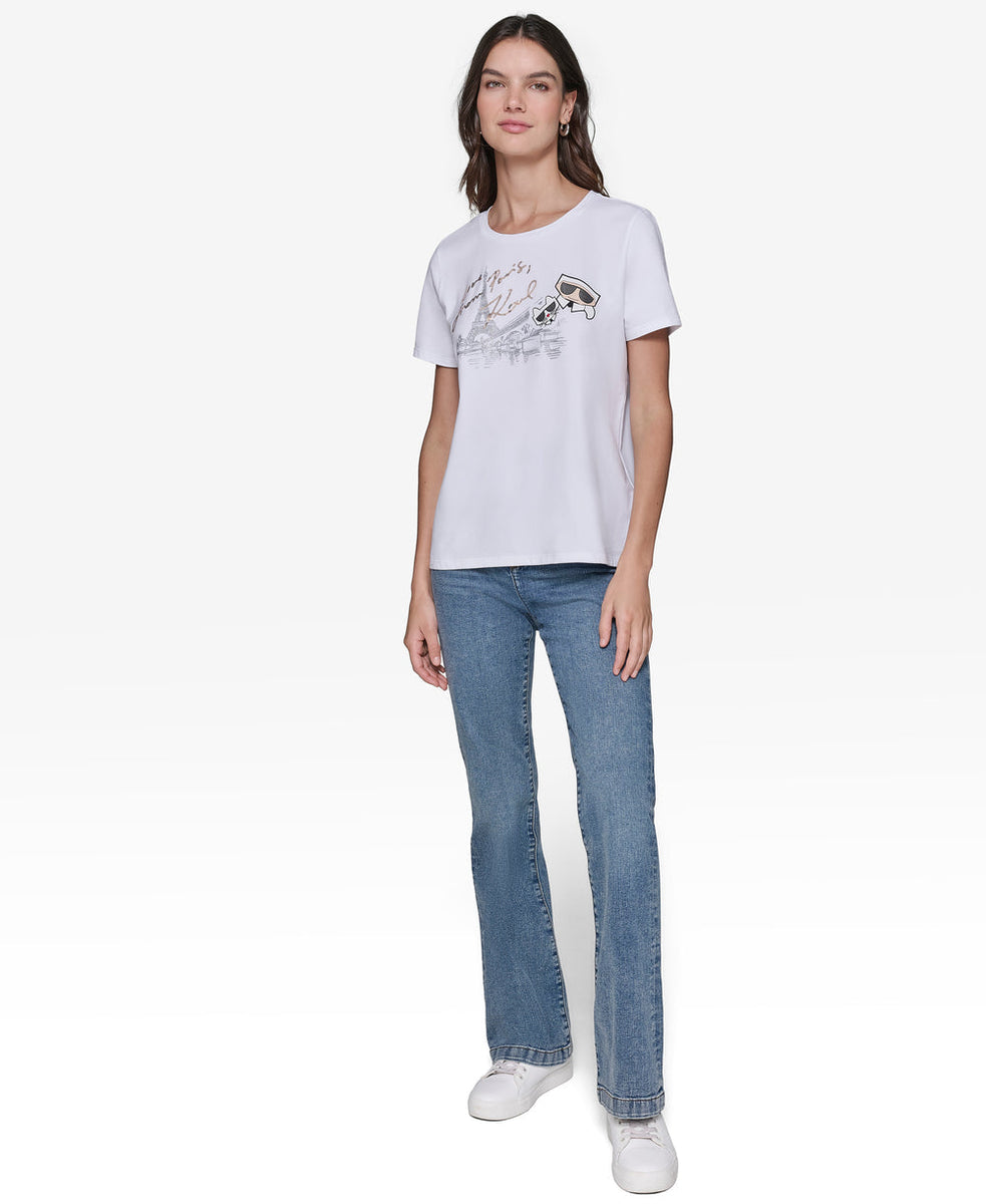 KARL LAGERFELD DUO IN PARIS TEE SIZE M