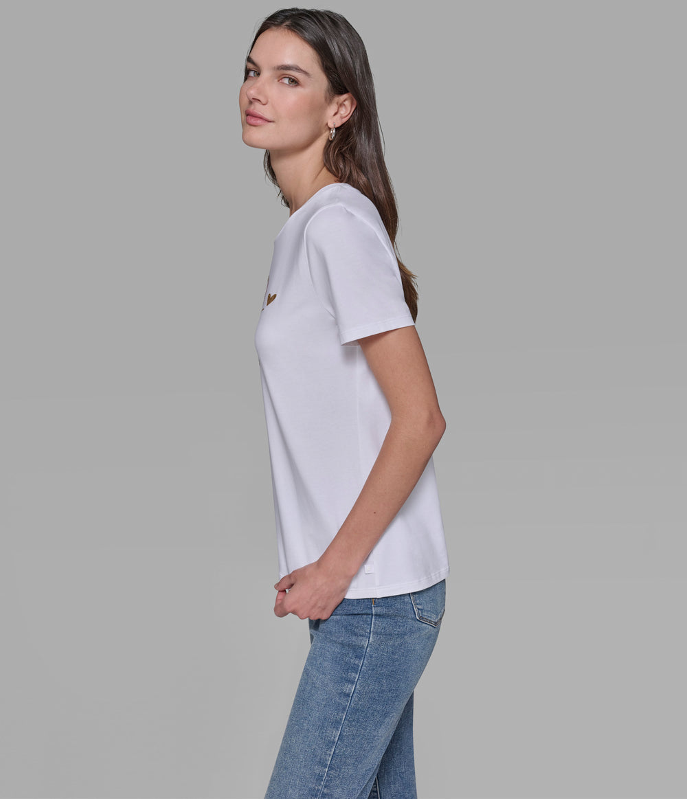 KARL LAGERFELD SEQUIN HEART TEE