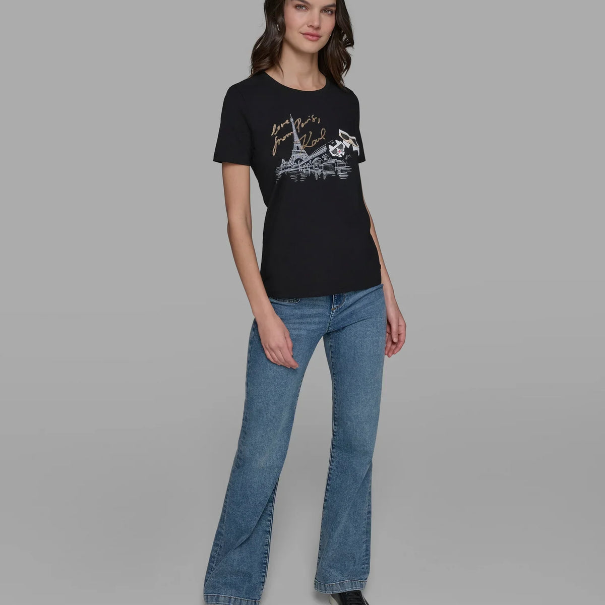 Karl Lagerfeld DUO IN PARIS TEE Black