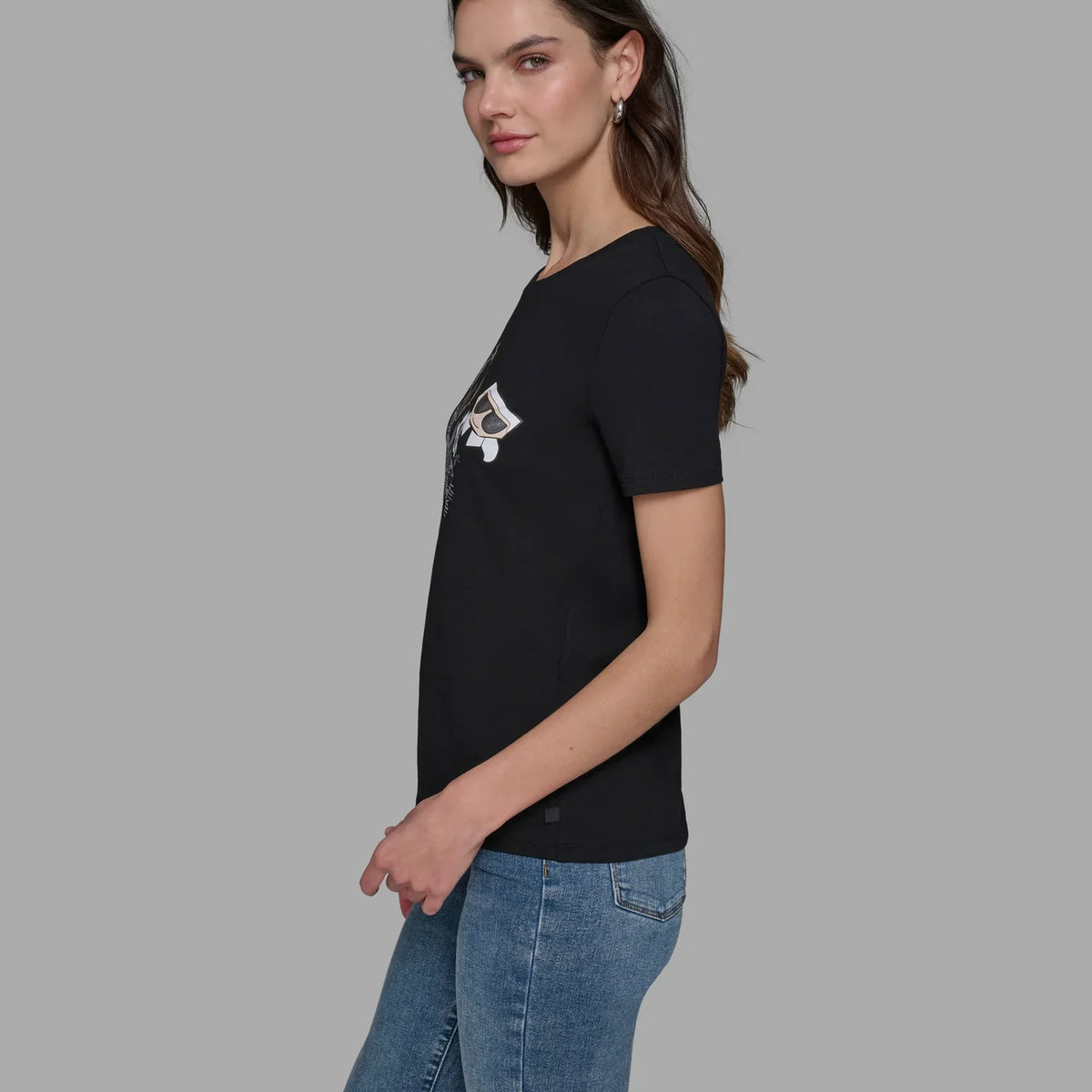 Karl Lagerfeld DUO IN PARIS TEE Black
