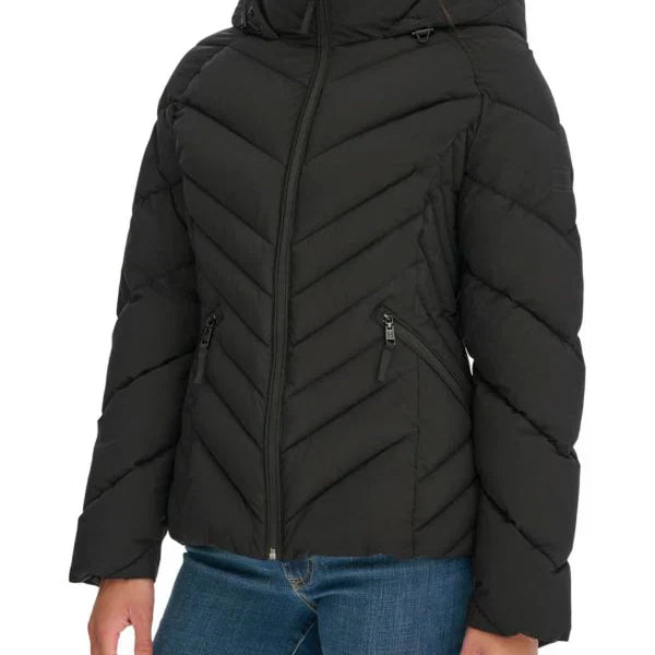 Tommy Hilfiger Hooded Zip Up Puffer Jacket Black XL