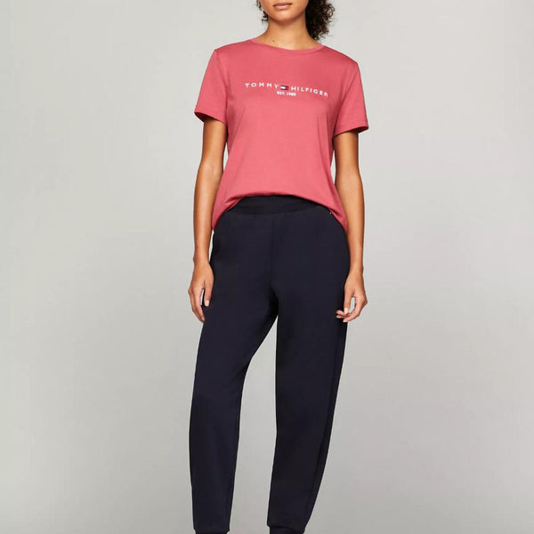 Tommy Hilfiger Embroidered Tommy Logo T-Shirt Light Crimson