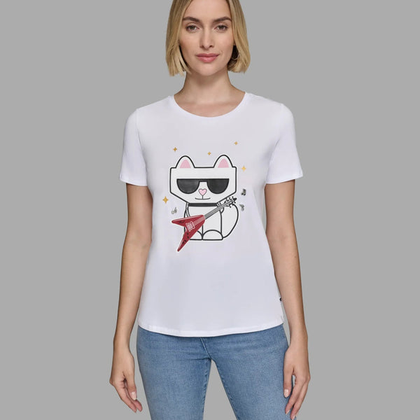 Karl Lagerfeld ROCKER CHOUPETTE TEE White