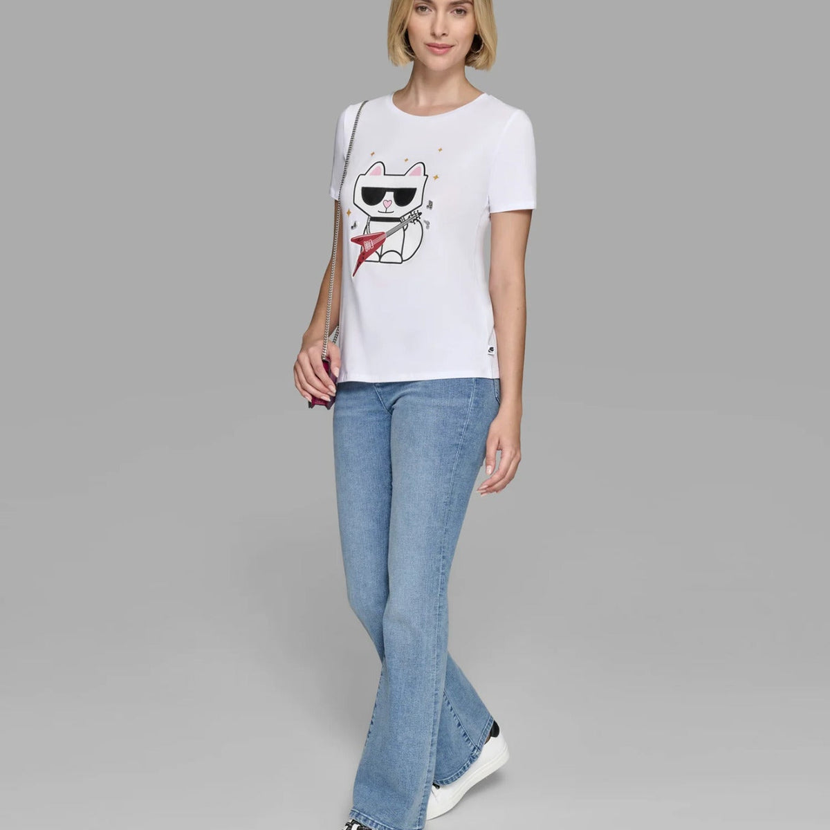 Karl Lagerfeld ROCKER CHOUPETTE TEE White