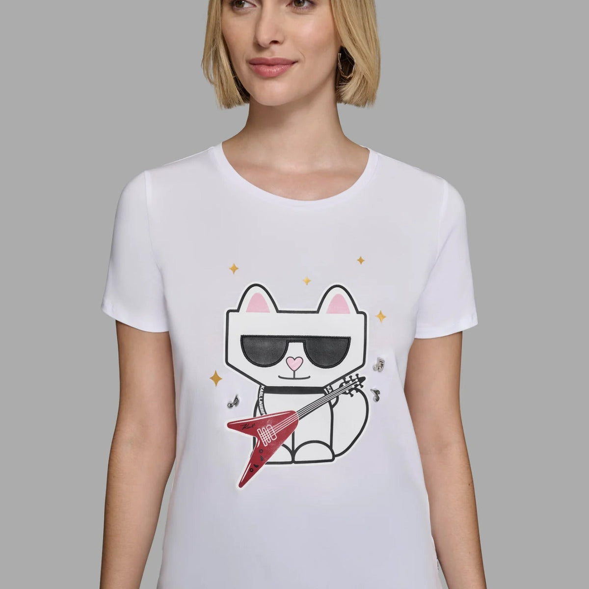 Karl Lagerfeld ROCKER CHOUPETTE TEE White