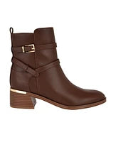 Calvin Klein Women's Jasen Block Heel Almond Toe Dress Booties 8M