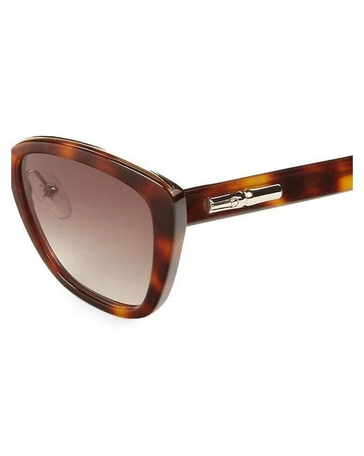 Longchamp 53MM Cat Eye Sunglasses havana